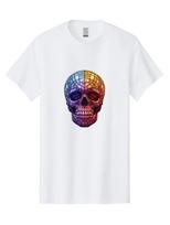 Disco-Ball-Skull-4 Mens Graphic Tee, 100% Cotton, Casual Summer Wear S įvairiaspalvis