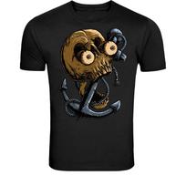 Nautical Skull Anchor T-Shirt - Sailor Pirate Anchor Skull S įvairiaspalvis
