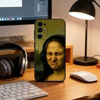 A ridiculous Mona Lisa meme  Phone Case Black Silicone Soft For Samsung S25,S24,S21,S22,S23,S30,Ultra,S20,Plus,Fe,Lite Samsung S24ULTRA