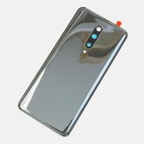 Glass For OnePlus 7 Pro / 7Pro 5G Glass Battery Cover Hard Back Door Lid Rear Housing Panel + Adhesive + Camera Lens pilka spalva