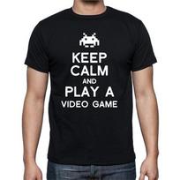 Keep Calm And Play A Video Game Ps3 Xbox T Shirt Mens Womens Tees Top tee L
