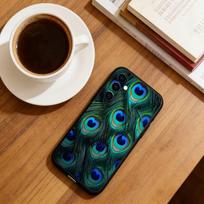 P-Peacock feather Phone Case For Samsung Galaxy A73,A72,A71,A70,A53,A52,A51,Others Soft Black Cover Samsung a40