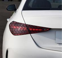 2pcs Car Rear Tail Light Film 48x30cm Black Honeycomb Graphic Lamp Sticker Cover