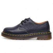 Litchi pattern low-top small leather shoes women's head layer leather large size short boots round head male and female couples 34