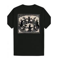 European sizes  Men's Yokai T-Shirt - Dark Humor Anime Manga Design with Oni, Tengu & Kabuki Art - Casual Summer Short Sleeve Round Neck Tee S juoda