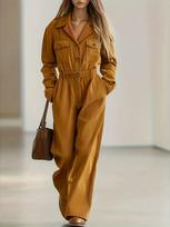 Cross-Border Corduroy Casual Women's Workwear Jumpsuit 2XL gintaras