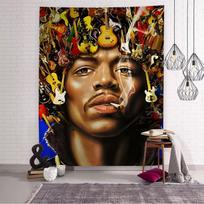 Jimi Hendrix Pasidaryk pats Sieninė gobelenas Hipis Gėlėtos Sieninės kilimėliai Bendrabučio dekoras Sienos meno dekoras 74x94cm(29x37in)
