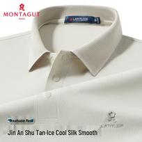 MONTAGUT Men's Ice-Cool Micro-Grid Polo Shirt XL abrikosas