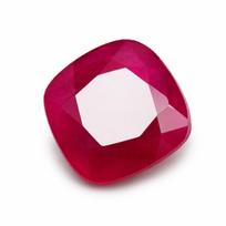 NATURAL 10.05 Ct RUBY Loose Gemstone Red Faceted Square Cushion Cut CERTIFIED 12.7 mm approx raudona