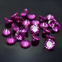 Ruby Pink CERTIFIED 12 Pcs Natural Untreated 7x7 mm Loose Gemstone Round Cut 7 mm approx rožinė