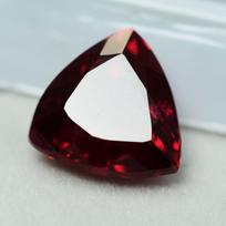 Natural Ruby Red Trillion Shape 8.20 Ct CERTIFIED Loose Gemstone Ring Size 12.4 mm raudona