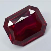 Ruby Red Excellent Emerald Cut 10.55 Carat Natural CERTIFIED Loose Gemstone 12.9 mm approx raudona