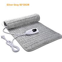 TINO Electric Heating Pads For Back, Neck, and Shoulder Pain Relief, 6 Heat Settings, with Auto Shut Off, Machine Washable EU sidabro pilka spalva