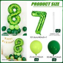 40 inch giant green pixel grid number balloon set 0-9 green latex balloons can be used for birthday and anniversary parties Other