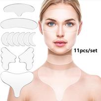 11 Pcs/Set Silicone Anti-wrinkle Patch Face Forehead Neck Eye Sticker Skin Lifting Patches Wrinkle Remover Pads Skin Care Tool