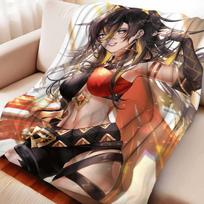 Cartoon Genshin Impact Dehya Flannel Blanket Cover Warmth Soft Anime Blanket Multifunctional Decor Home Universal Blankets 130x150cm