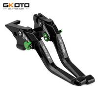 For Kawasaki Z750 Z 750 2004-2006 / Z750 2007-2012 Motorcycle Adjustable Short CNC Brake Clutch Levers With LOGO 2007-2012 BK green