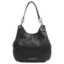 MICHAEL KORS Lillie Hobo Grained Cowhide Shoulder Handbag Women's Black juoda