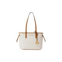 MICHAEL KORS Jet Set Travel Presbyopia Drawstring Leather Tote Bag Tote Bag Shopping Bag Shoulder Handbag Regular Women's Vanilla White balta