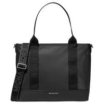 MICHAEL KORS Malone MALONE Letter Logo Splicing Design Regenerated Nylon Tote Bag Tote Bag Shopping Bag Shoulder Crossbody Handbag Men's Black juoda