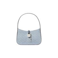 MICHAEL KORS Jacquard Denim Silver Lock Artificial Leather Shoulder Bag Small Women's Light Denim Blue mėlyna