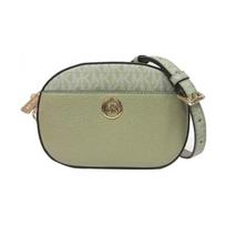 MICHAEL KORS Jet Set Fashionable Simple Oval Presbyopia Cow Leather Details Shoulder Crossbody Bag Small Women's Avocado Green žalia