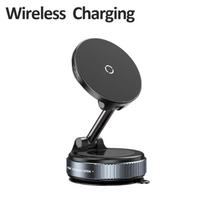 Wireless Charger Vacuum Magnetic Phone Stand for Magsafe iPhone 16 15 14 13 12 Pro Max 360° Adjustable Suction Cup Car Dashboard juoda