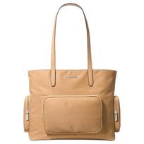 MICHAEL KORS Khai Khai Metal Brand Logo Nylon Tote Bag Tote Bag Shopping Bag Shoulder Bag Large Women's Brown auksas