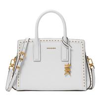 MICHAEL KORS Laila gold metal hardware leather handbag small women's optical white auksas