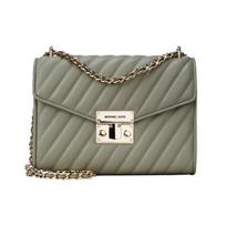 MICHAEL KORS Rose chain flip commuter quilted retro style leather shoulder bag women's matcha green žalia