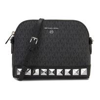 MICHAEL KORS Charm Classic Presbyopia Printed PVC Shoulder Bag Women's Black juoda