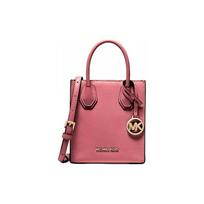 MICHAEL KORS Mercer letter logo pebbled pendant retro leather Tote bag Tote bag shopping bag portable shoulder crossbody bag mini women's pink rožinė