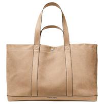 MICHAEL KORS WHITLEY Letter Logo Splicing Design Cowhide Tote Bag Shoulder Handbag Medium Men's Khaki ruda