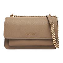 MICHAEL KORS Letter Logo Gold Hardware Leather Crossbody Shoulder Bag Women's Birch Brown auksas