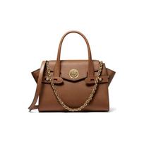 MICHAEL KORS Luggage series Carmen chain weaving French retro LOGO cowhide shoulder crossbody bag small size women's brown ruda