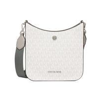 MICHAEL KORS Briley Logo Printed Logo Coated Canvas and Polyester Messenger Bag Shoulder Crossbody Bag Small Women's White balta