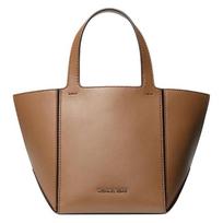 MICHAEL KORS Jordi Jordi Brand Logo Open Closure Leather Tote Bag Tote Bag Shopping Bag Handbag Small Women Brown ruda