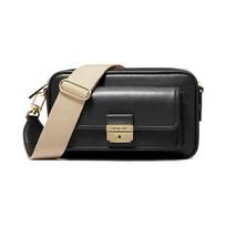 MICHAEL KORS Bradshaw Series Solid Color Flip Leather Camera Bag Shoulder Crossbody Bag Medium Women's Black medium size juoda