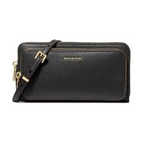 MICHAEL KORS Jet Set Gold Metal Logo Adjustable Detachable Shoulder Strap Pebbled Leather Shoulder Bag Large Women's Black juoda