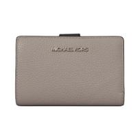 MICHAEL KORS Jet Set Travel Signature Logo Snap Closure Cowhide Wallet Medium Women's Pearl Gray pilka spalva