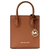 MICHAEL KORS Mercer Classic Solid Color Letter Logo Charm Calf Leather Hand Crossbody Shoulder Bag Mini Women's Caramel Brown ruda