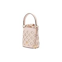 MICHAEL KORS [Egg Recommendation] Aidy Drawstring Logo Hollow Design Leather Bucket Bag Hand Crossbody Bag Mini Women’s Ice Cream Pink rožinė