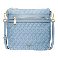 MICHAEL KORS Jet Set Zipper Closure Polyester Crossbody Bag Large Women's Chambray Blue mėlyna
