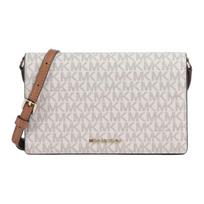 MICHAEL KORS Jet Set Monogram Faux Leather Crossbody Shoulder Bag Women Vanilla ruda