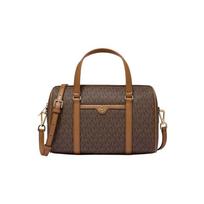 MICHAEL KORS Zipper closure, artificial leather, shoulder crossbody handbag, medium size, women's, dark brown/acorn brown ruda