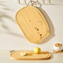 Bamboo Cutting Board with Handle Kitchen Food Prep Board Durable Wood Chopping Board for Fruits Vegetables Bread and Meat one size ruda