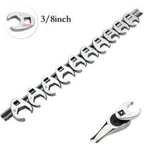 10pcs 10-22mm Crowfoot Wrench Set 3/8Inch Drive Metric Foot Open End Spanner Movable Open Ratchet Wrench Hand Tools China Mainland