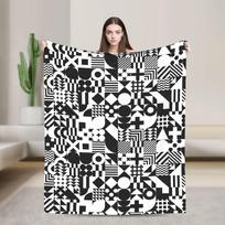 Warm Soft Blanket Picnic Bauhaus Elements Abstract Geometric Throw Blanket  Flannel Bedspread For Couch Chair Sofa Bed Sofa Bed 130x150cm