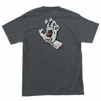 Santa Cruz SCREAMING HAND Skateboard T Shirt CHARCOAL HEATHER w/GREY Hand S įvairiaspalvis