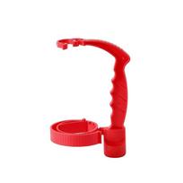 Beverage Handle Grab Handle Beverages Bottle Inverting Handle Holder Adjustable Flow Rate Control Built-in Bottle Opener raudona
